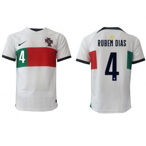 Portugal Ruben Dias #4 Replica Away Stadium Shirt World Cup 2022 Short Sleeve